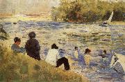 Georges Seurat Bathers painting
